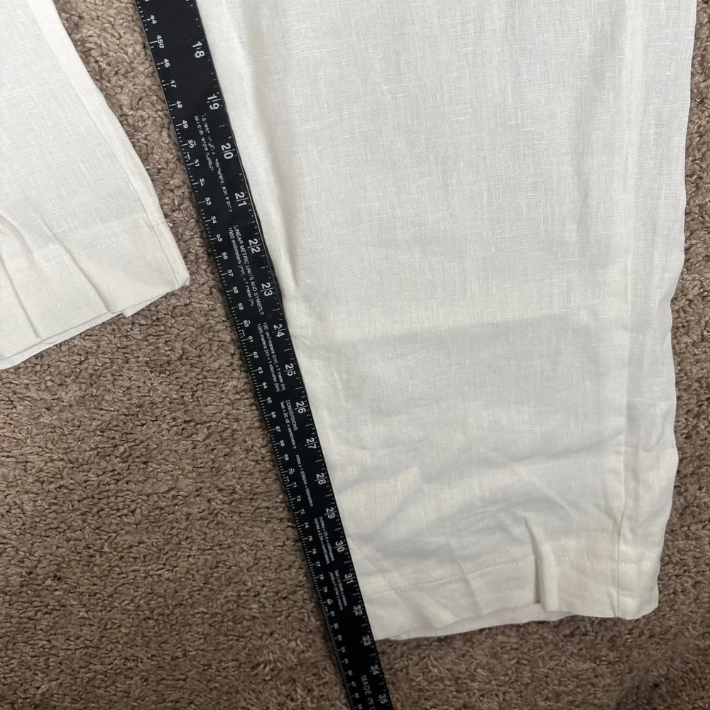 Inserch Linen Collection Mens White 100% Premium Linen Drawstring Pants Size L